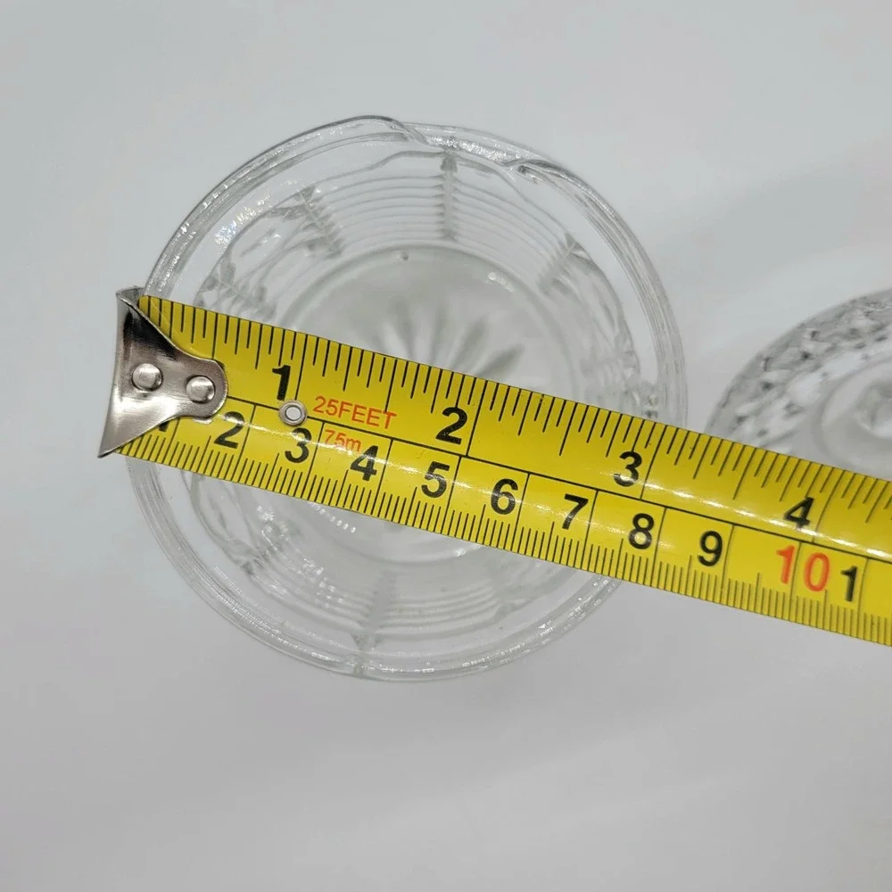 Vintage Federal Glass Pressed Glass Jelly Jar with Lid Diamond Starburst Pattern